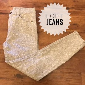 Blue floral Loft pants